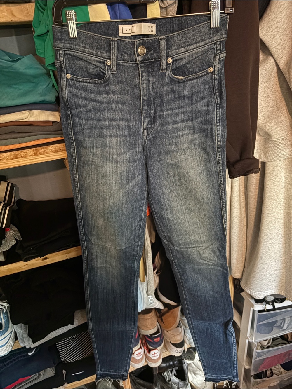 Women’s Dark Blue Washed Jeans - Classic Straight Fit